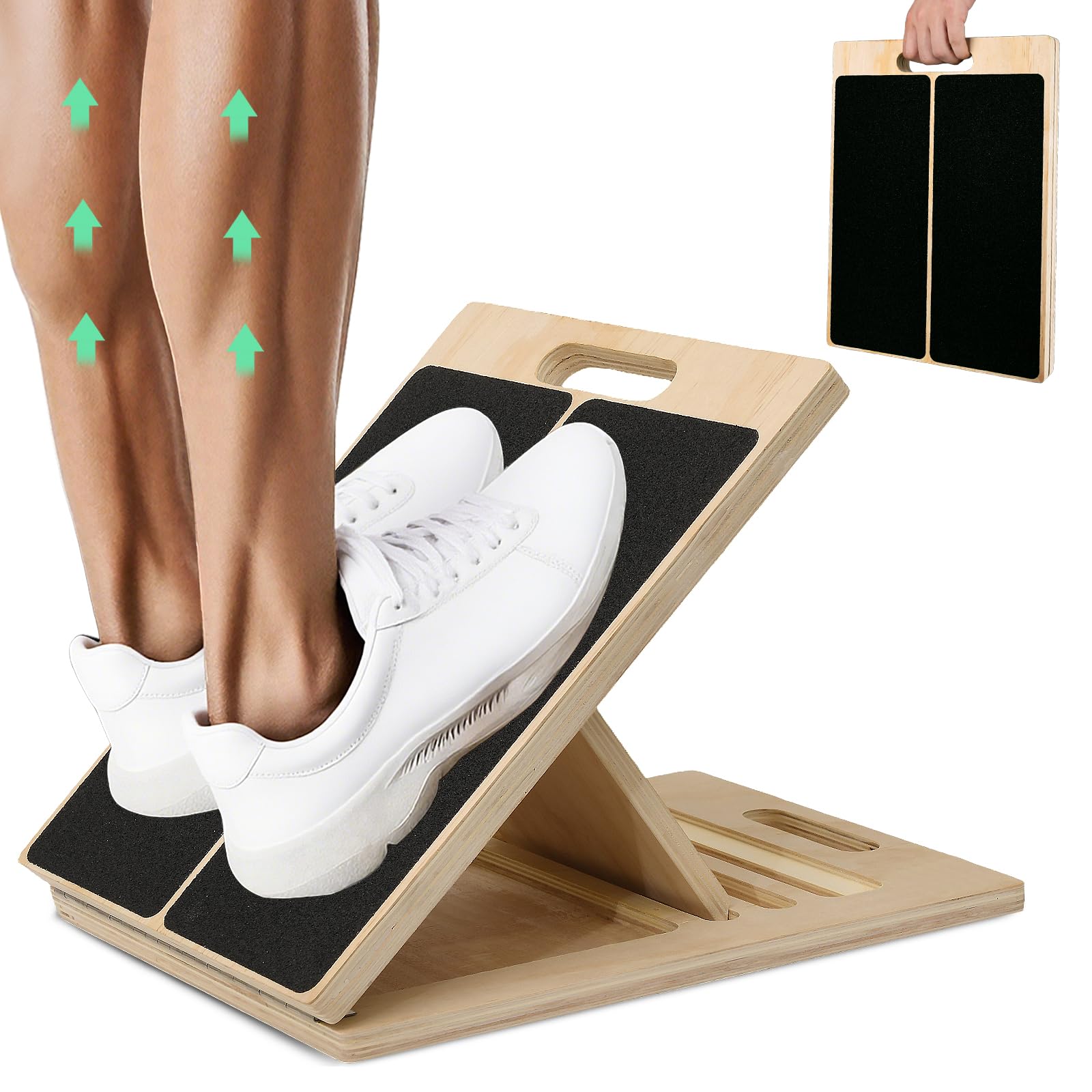 Seated Calf Raise - 2 in 1 나무 밸런스 보드