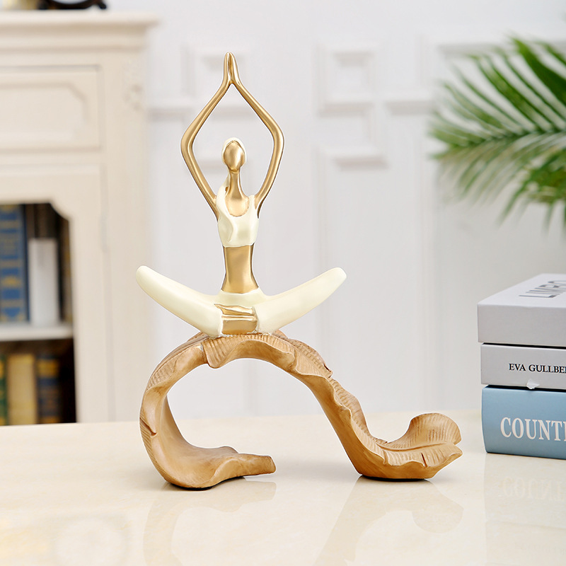 Home Gym Yoga Room - 북유럽 요가 소녀 작은 장식품 홈
