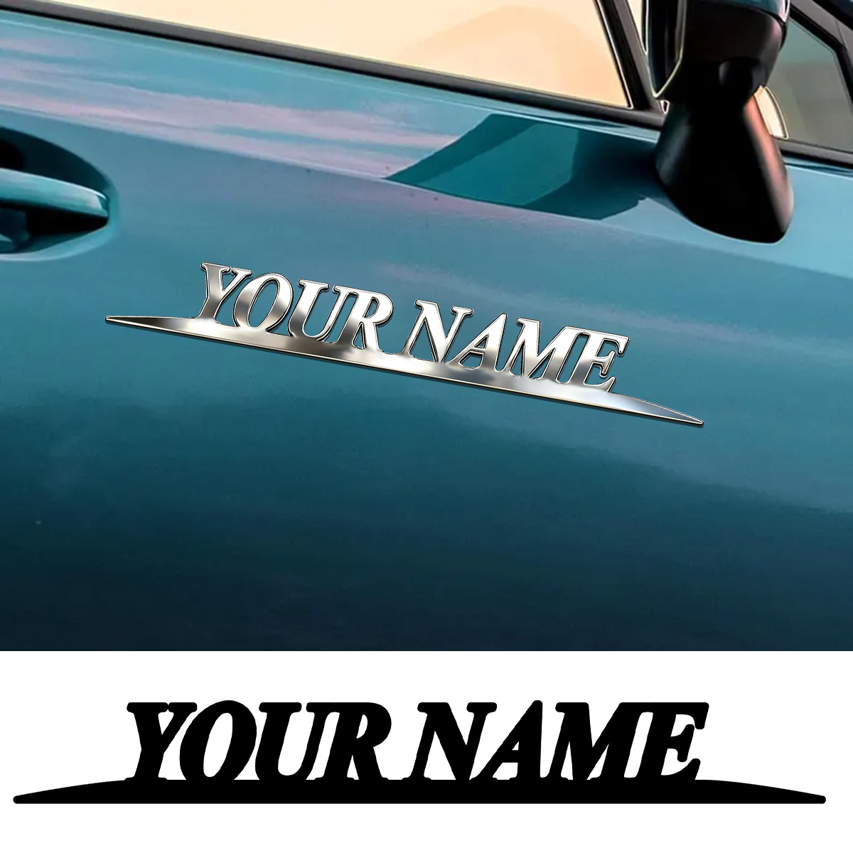 Weight Plate Bumper - 금속 트렌디 YOUR NAME 스티커 맞춤형