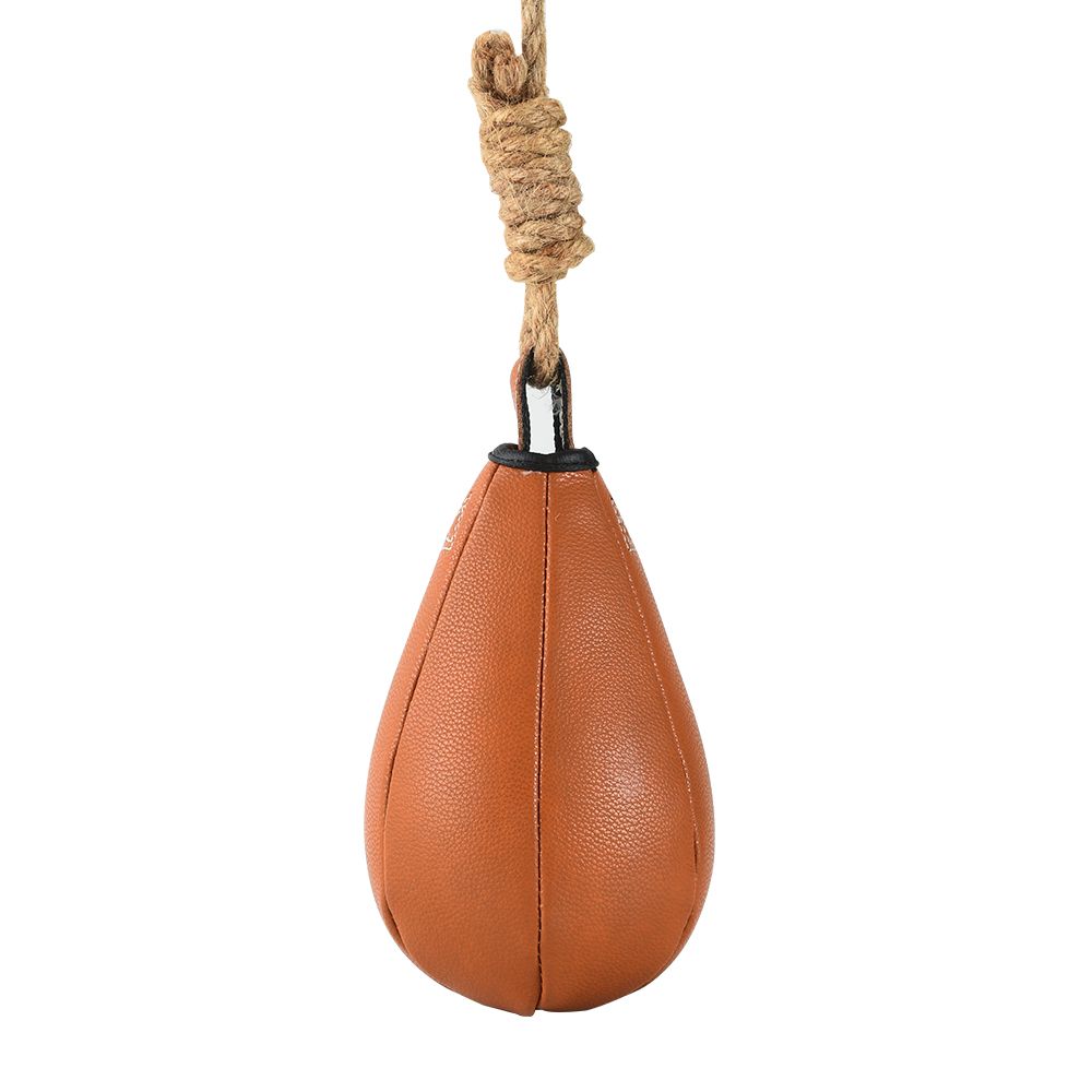 Speed Bag Boxing - 빈티지 스타일의 갈색 인조 가죽 소재,
