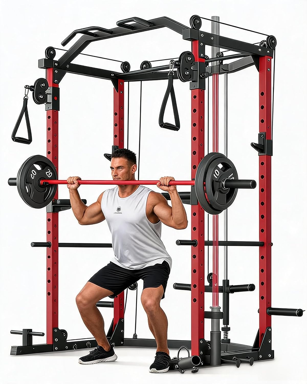 Home Gym Custom - 파워 케이지, 케이블 크로스오버 시스템이 있는