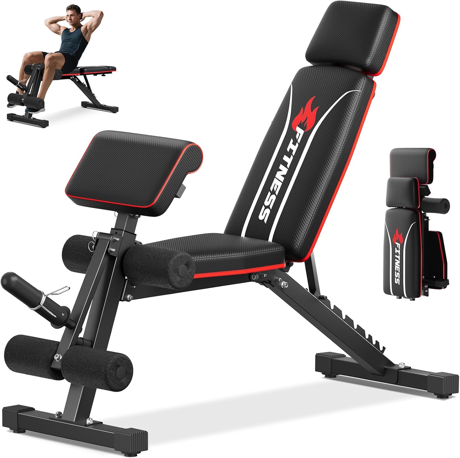 Home Gym Foldable - 홈짐 접이식 웨이트 벤치, 합금 소재,