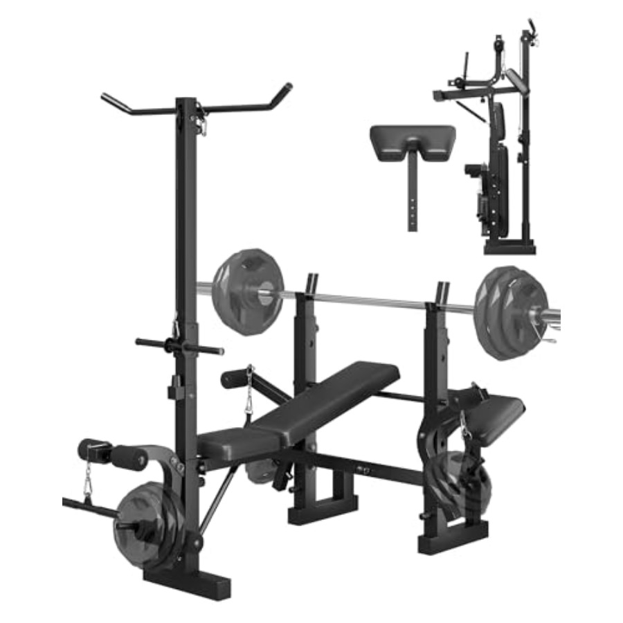 홈짐 8-in-1 접이식 웨이트 벤치 세트 (프리처 컬 - Home Gym Lat Pulldown 리뷰 및 가격