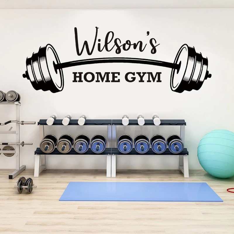 개인화 된 홈 체육관 이름 벽 데칼 비닐 동기 부여 영 - Home Gym Names 리뷰 및 가격