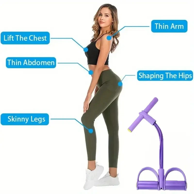 4개의 저항 밴드가 있는 탄성 풀 로프 트레이닝 기구, - Home Gym Used 리뷰 및 가격