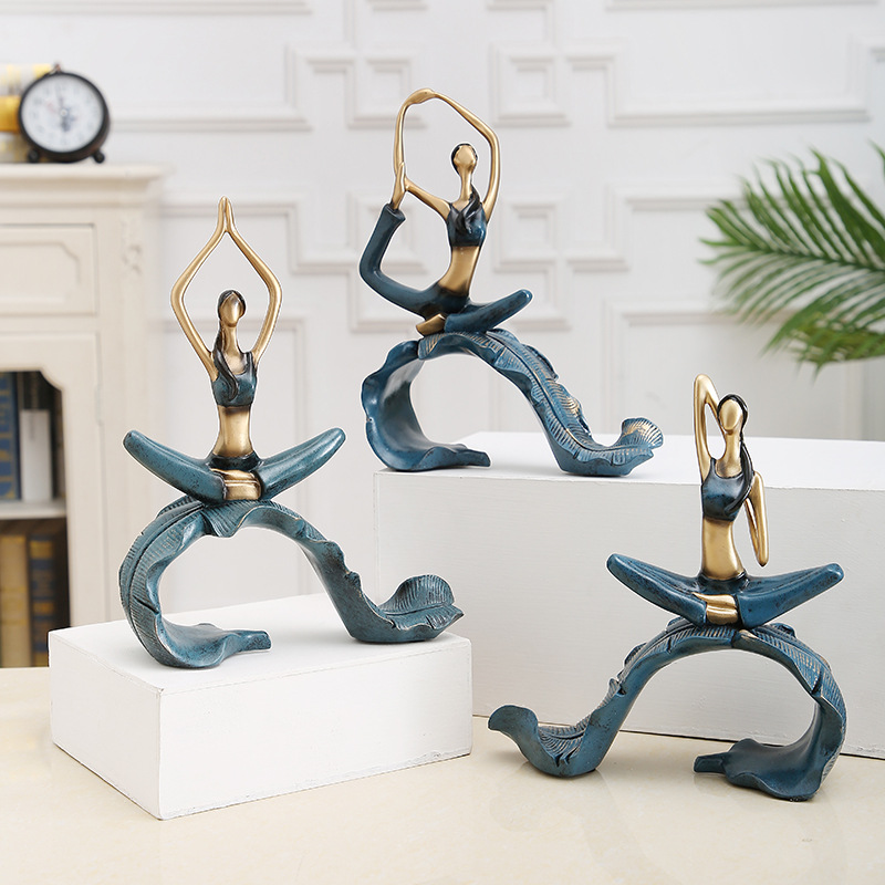 북유럽 요가 소녀 작은 장식품 홈 데코레이션 체육관 와 - Home Gym Yoga Room 리뷰 및 가격