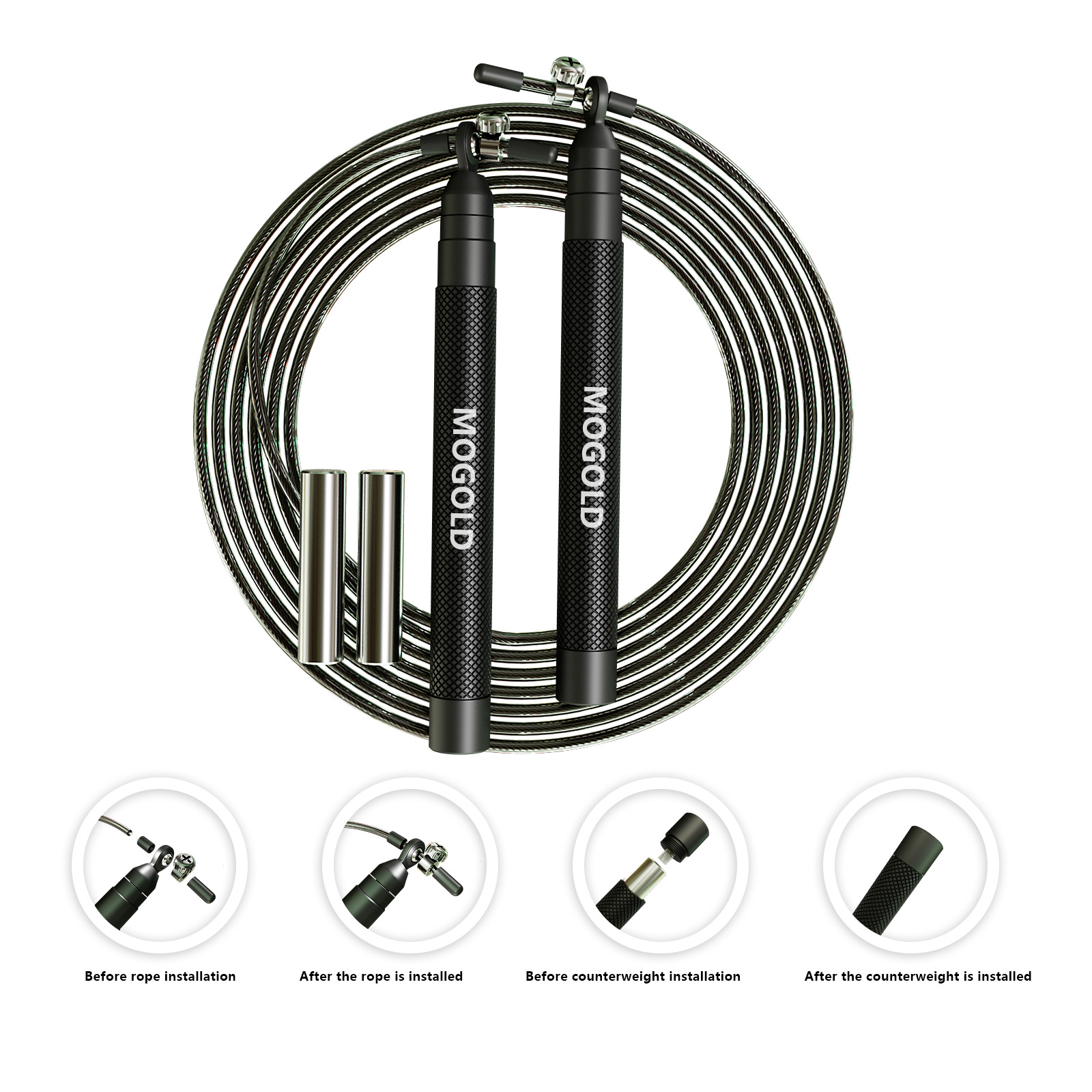 Crossfit 가중 줄넘기 체육관 피트니스 스포츠,  - Jump Rope Bearing 리뷰 및 가격