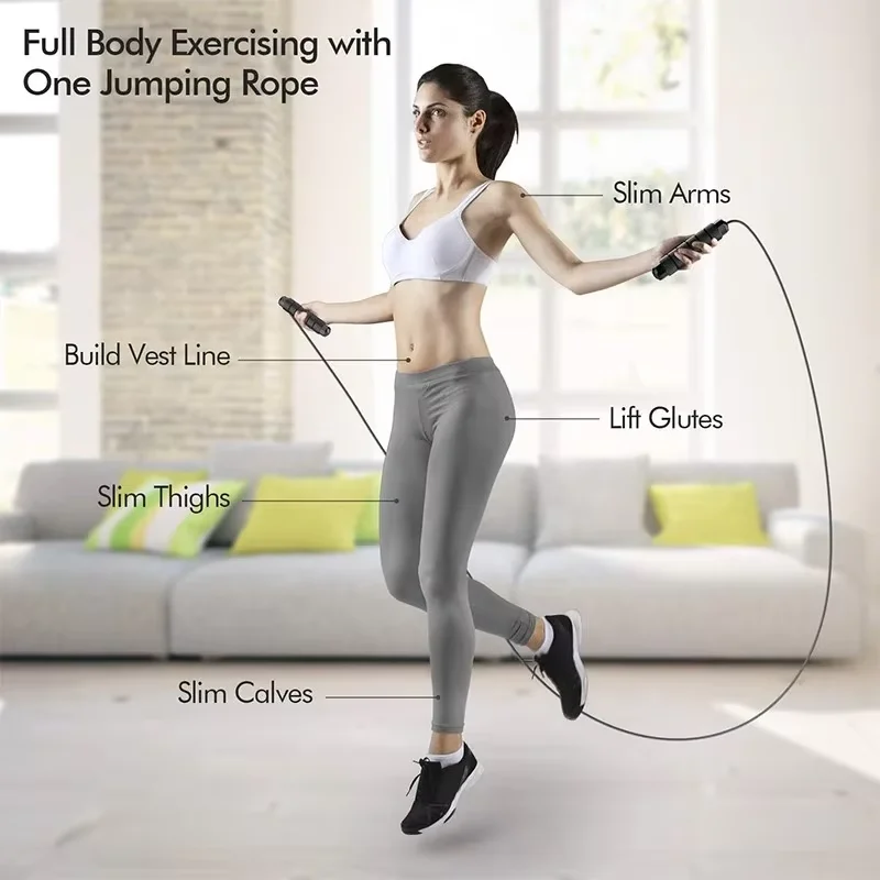 조절 가능한 스틸 와이어 줄넘기, 볼 베어링 손잡이,  - Jump Rope Bearing 리뷰 및 가격