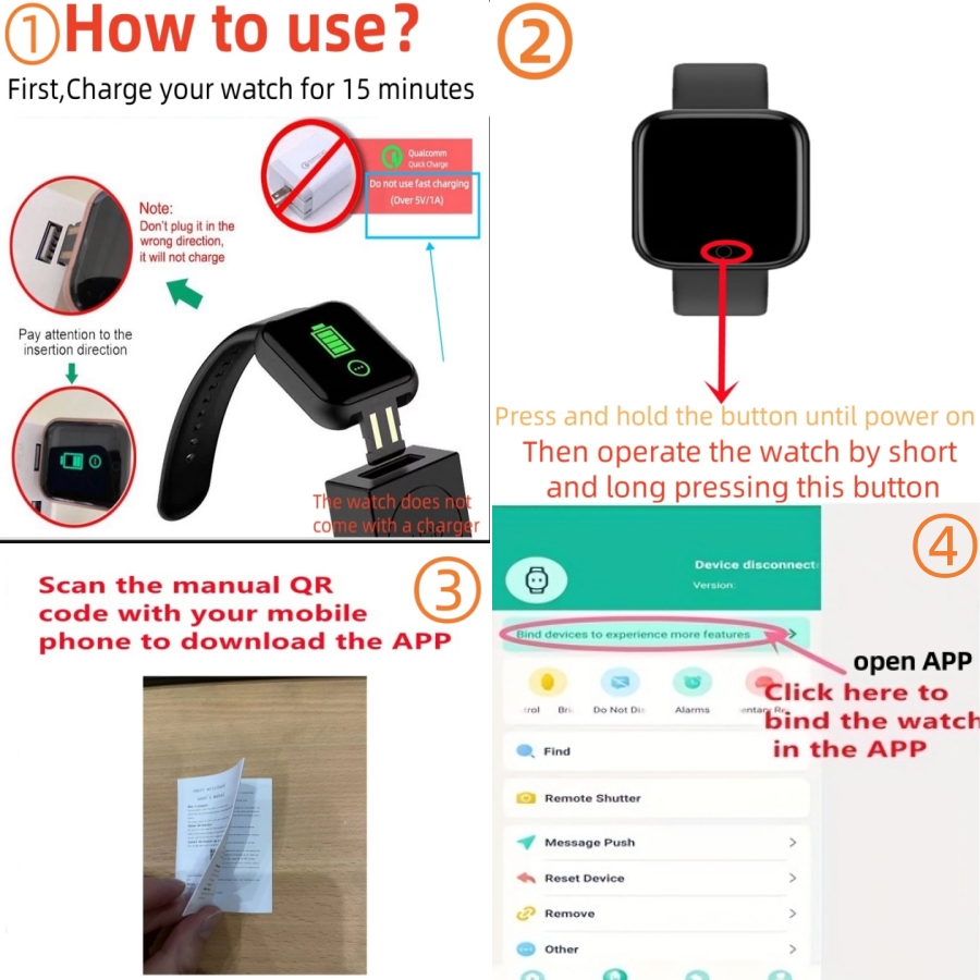스마트 워치 메시지 알림 음악 제어 칼로리 거리 피트니 - Home Gym App 리뷰 및 가격