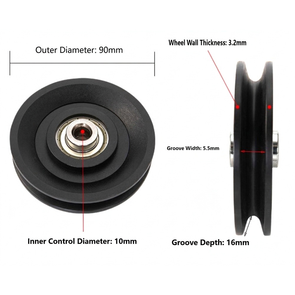 2개입 나일론 무소음 스테인리스 스틸 케이블 풀리 휠  - Home Gym Cable 리뷰 및 가격