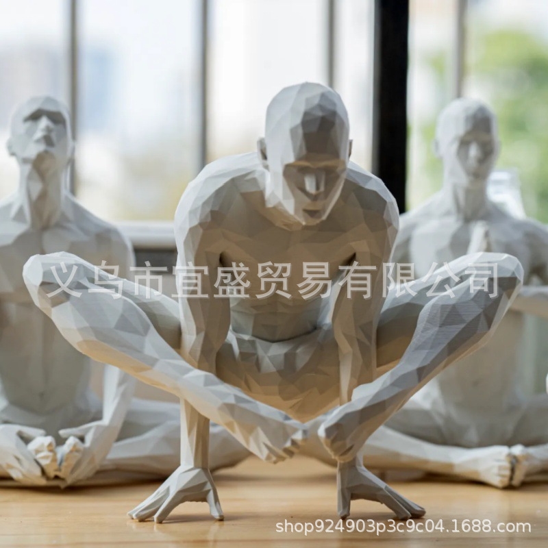 요가맨 피규어 미니멀리스트 홈 데코 조각상 3D 프린팅 - Home Gym Yoga Room 리뷰 및 가격