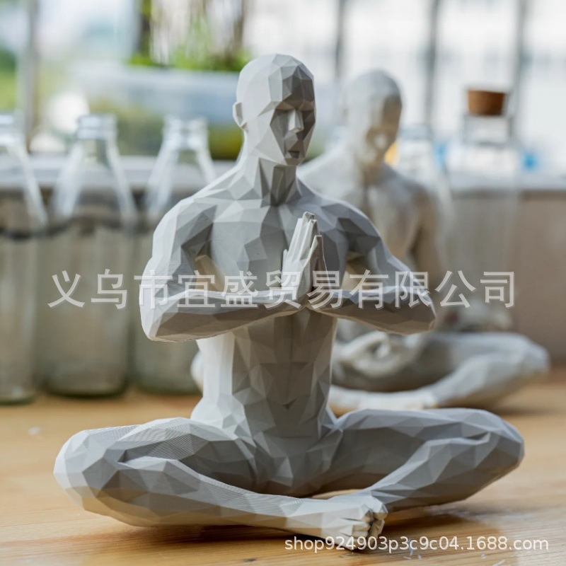 요가맨 피규어 미니멀리스트 홈 데코 조각상 3D 프린팅 - Home Gym Yoga Room 리뷰 및 가격