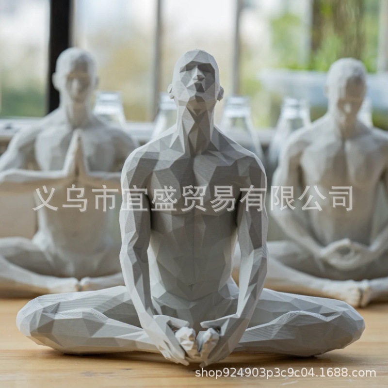요가맨 피규어 미니멀리스트 홈 데코 조각상 3D 프린팅 - Home Gym Yoga Room 리뷰 및 가격