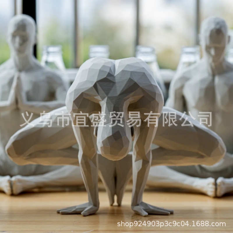 요가맨 피규어 미니멀리스트 홈 데코 조각상 3D 프린팅 - Home Gym Yoga Room 리뷰 및 가격