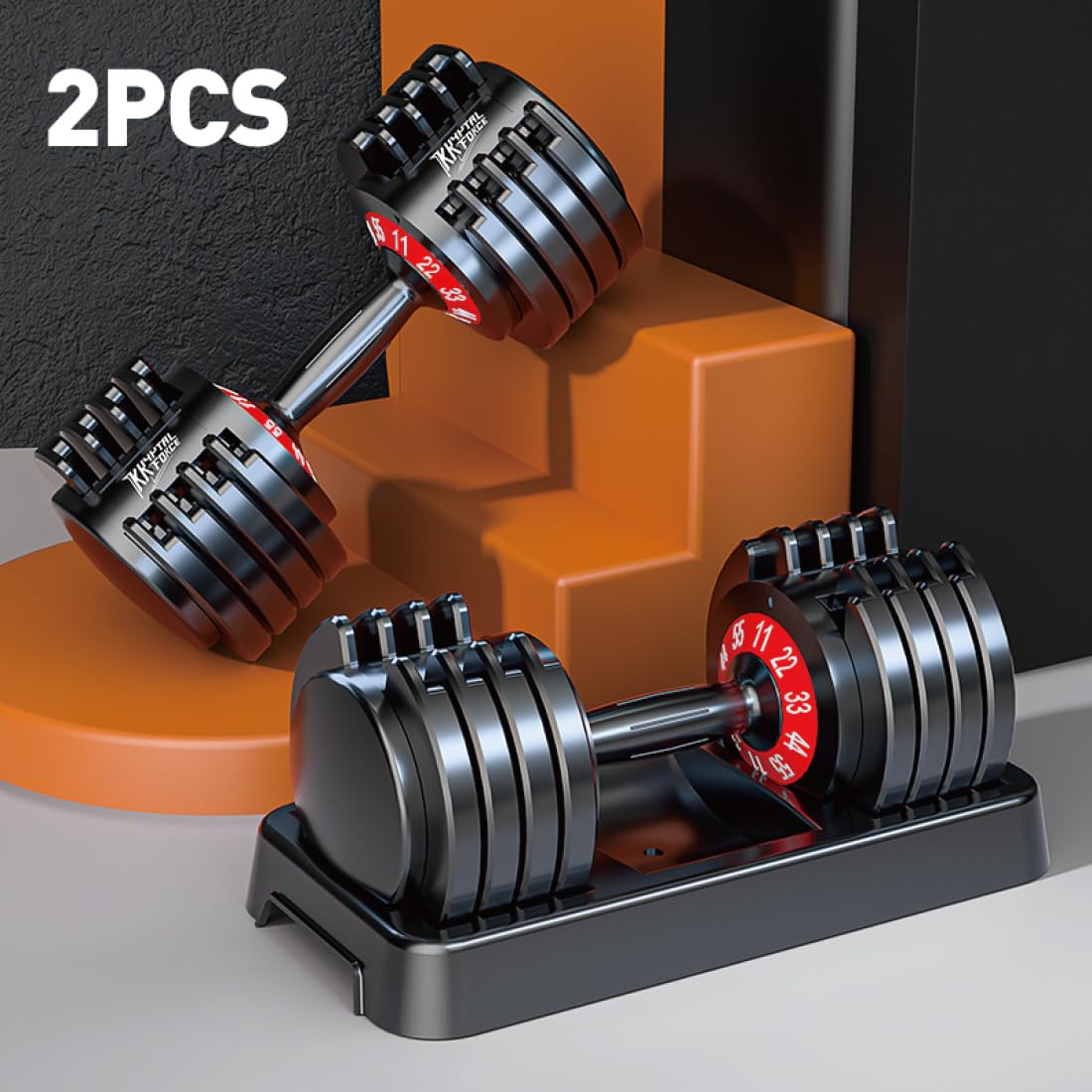 조절 가능한 덤벨 세트 5-in-1 퀵락 25lbs/5 - Home Gym Custom 리뷰 및 가격