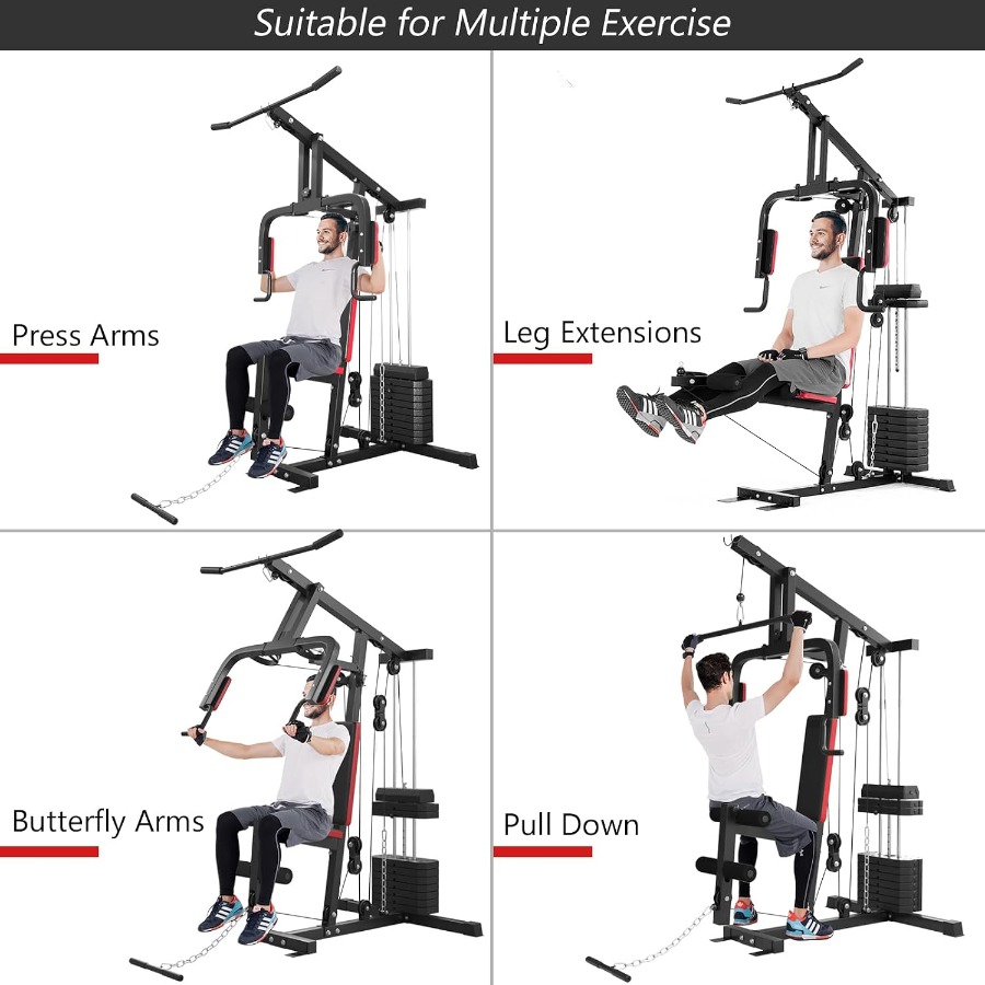 다기능 홈 짐 시스템, 100파운드 무게의 웨이트 스택 - Home Gym Lat Pulldown 리뷰 및 가격