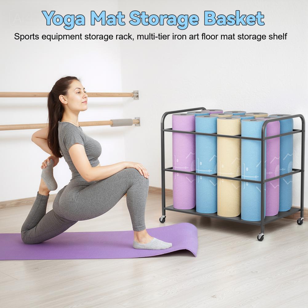 바퀴가 달린 요가 매트 보관 랙, 홈짐 운동기구 보관  - Home Gym Yoga Room 리뷰 및 가격