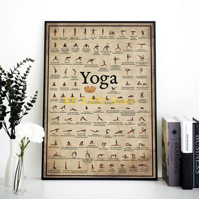 E28F 레트로 빈티지 요가 아트 프린트 Ashtang - Home Gym Yoga Room 리뷰 및 가격