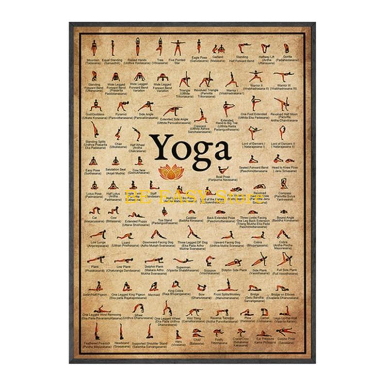 E28F 레트로 빈티지 요가 아트 프린트 Ashtang - Home Gym Yoga Room 리뷰 및 가격