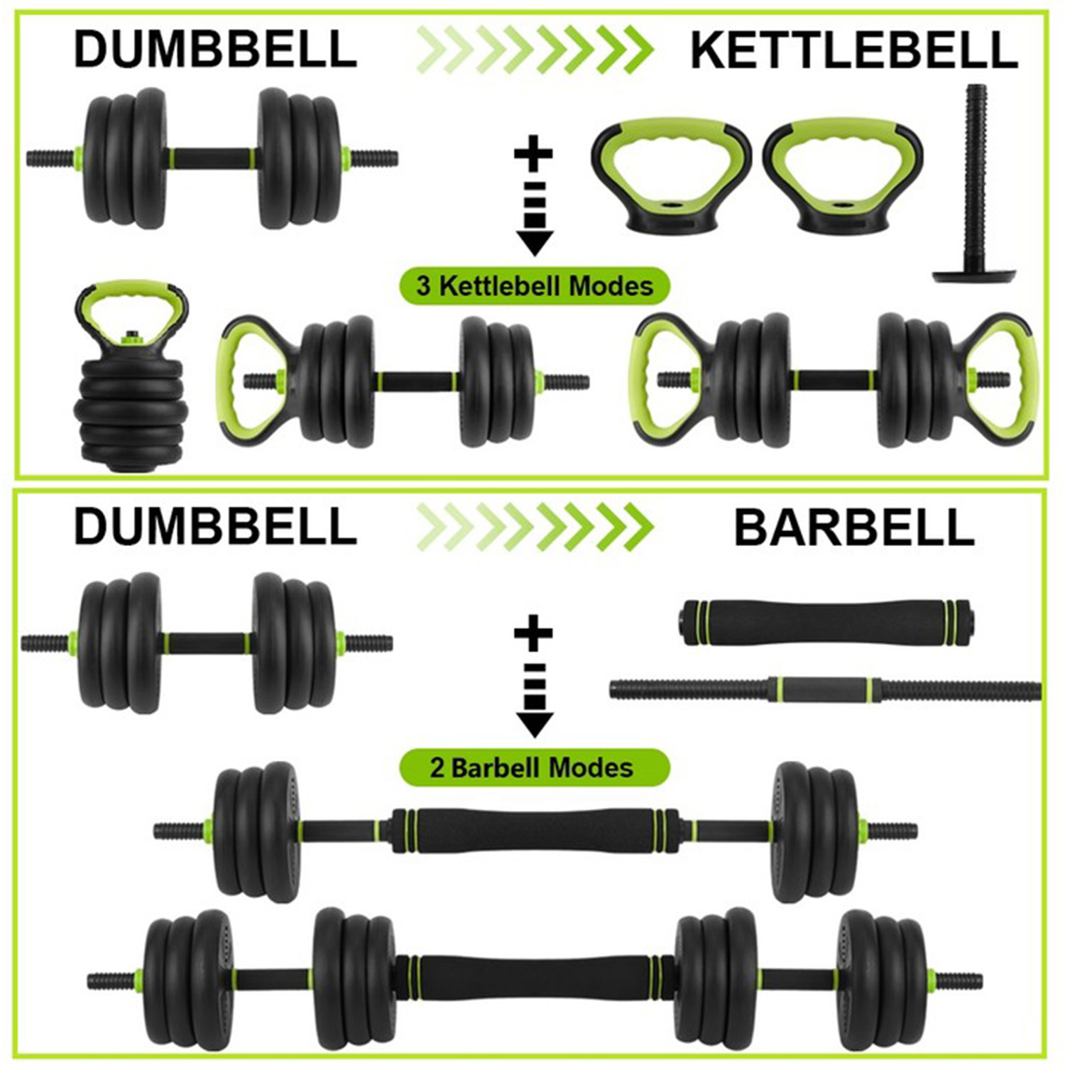 4 in 1 조절식 덤벨 세트, 44lbs 프리 웨이트 - Home Gym Packages 리뷰 및 가격