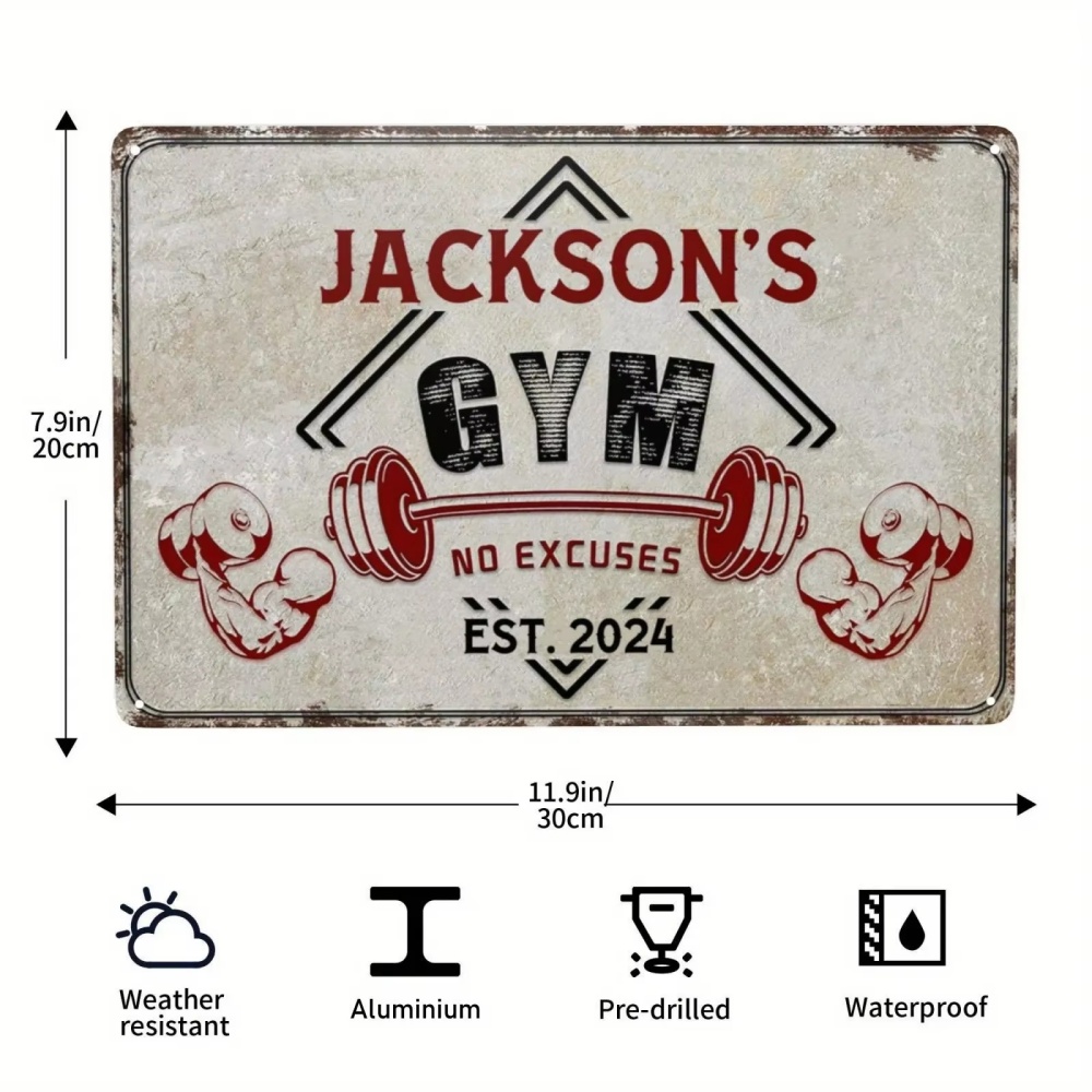 맞춤형 빈티지 이름 체육관 표지판 30x20cm 홈 피 - Home Gym Names 리뷰 및 가격
