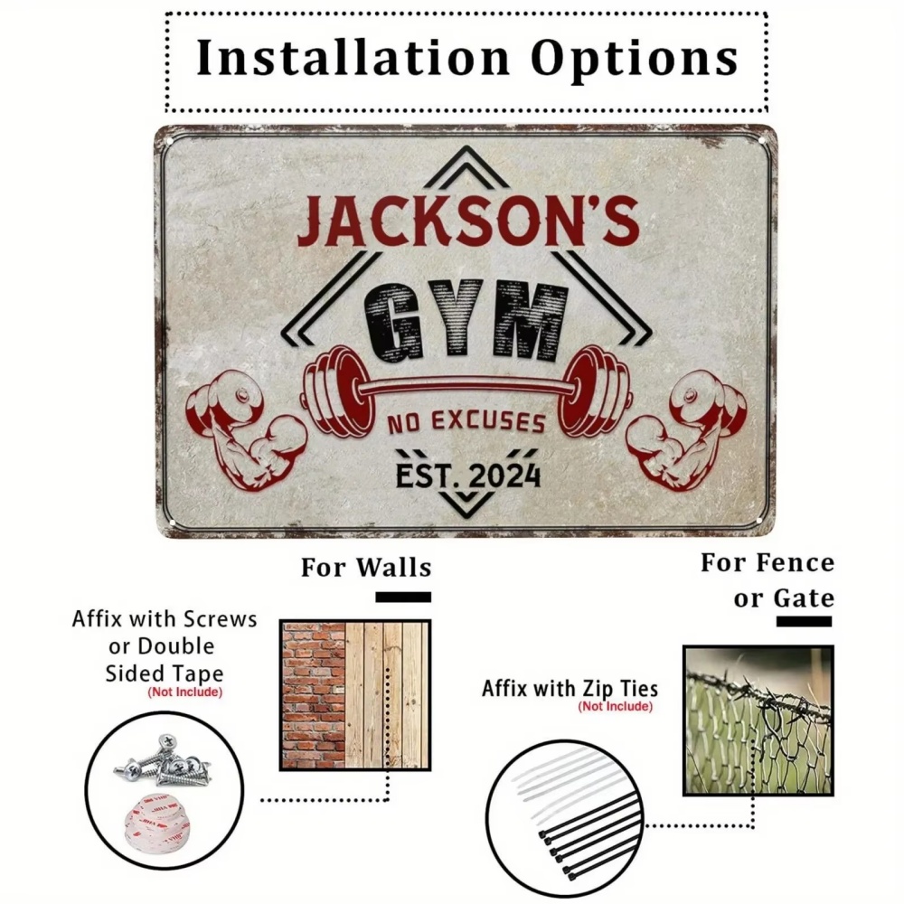 맞춤형 빈티지 이름 체육관 표지판 30x20cm 홈 피 - Home Gym Names 리뷰 및 가격