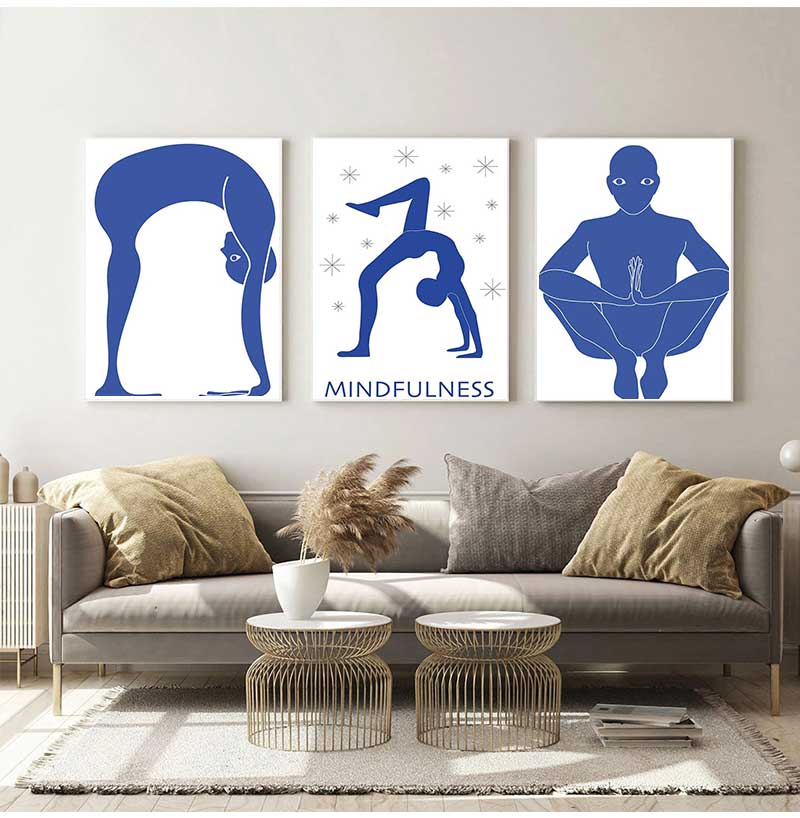 홈 운동 체육관 요가 포즈 추상 포스터 벽 예술 미니멀 - Home Gym Yoga Room 리뷰 및 가격