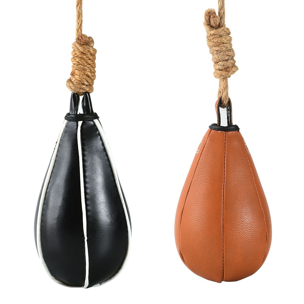 빈티지 스타일의 갈색 인조 가죽 소재, 물방울 모양의  - Speed Bag Boxing 리뷰 및 가격