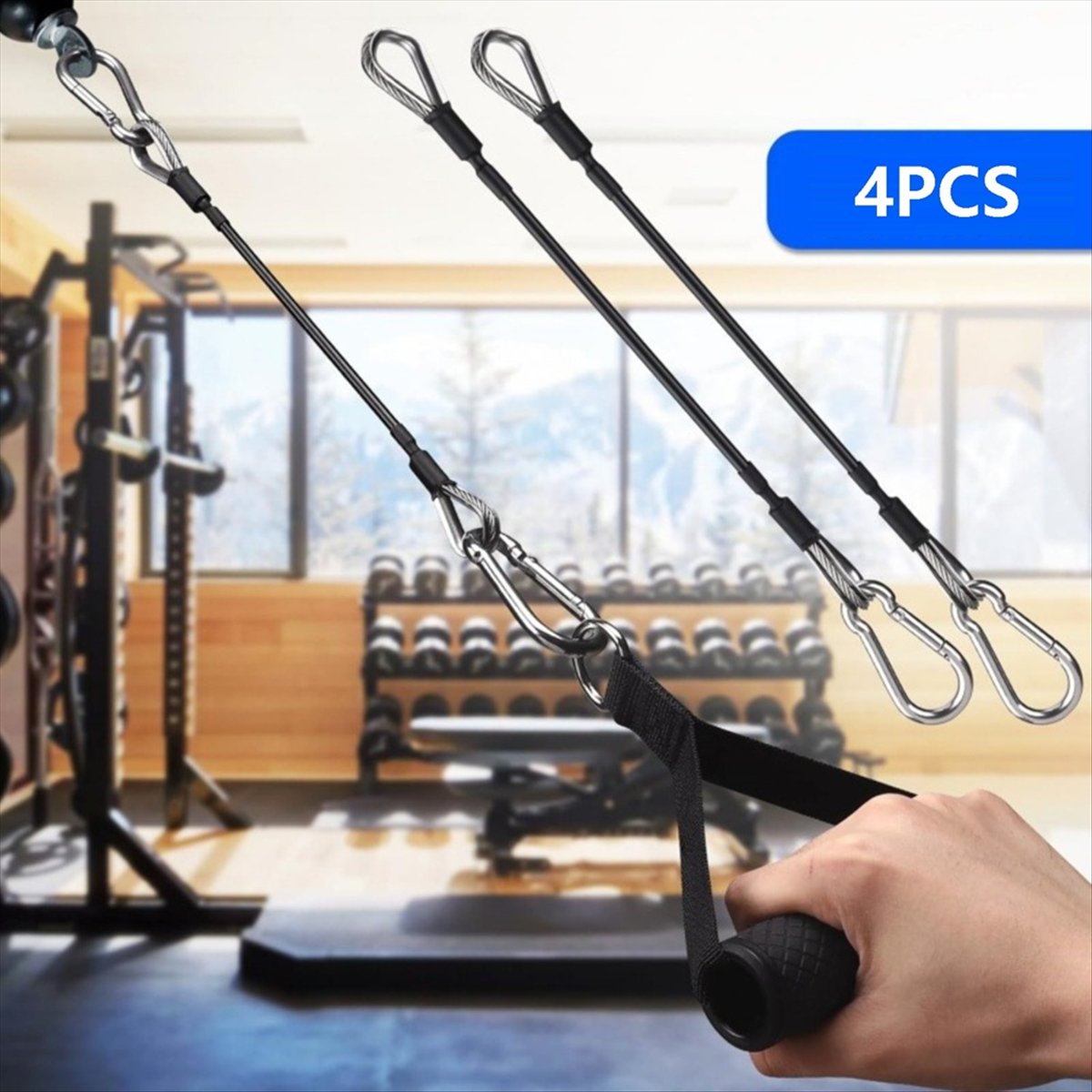 ABPF 4개 짐 케이블 연장 케이블, 10인치 카라비 - Home Gym Cable 리뷰 및 가격