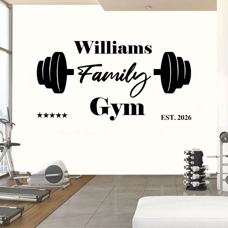 맞춤형 가족 이름 체육관 벽 데칼-개인화 된 홈 체육관 - Home Gym Names 리뷰 및 가격
